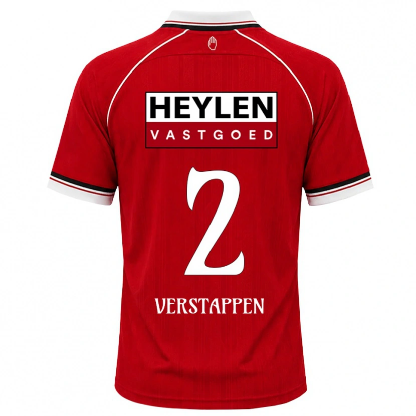 Danxen Hombre Camiseta Jayden Verstappen #2 Rojo Blanco Negro 1ª Equipación 2026/27 La Camisa