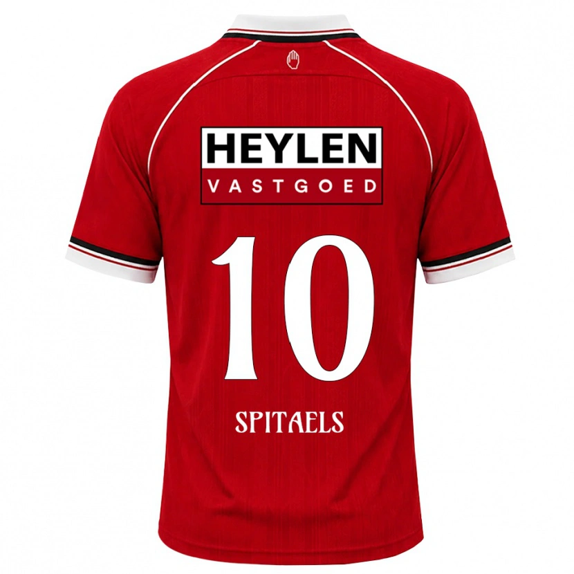 Danxen Hombre Camiseta Nathan Spitaels #10 Rojo Blanco Negro 1ª Equipación 2026/27 La Camisa
