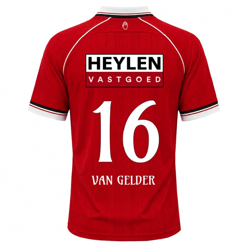 Danxen Hombre Camiseta Louie Van Gelder #16 Rojo Blanco Negro 1ª Equipación 2026/27 La Camisa
