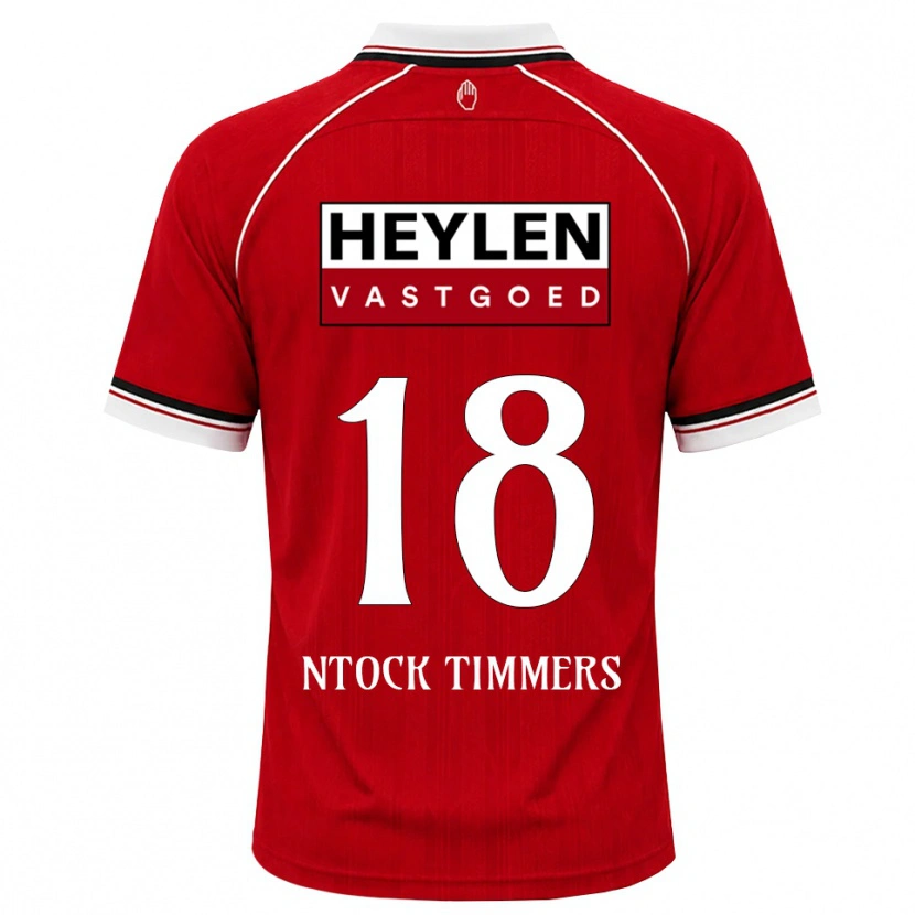 Danxen Hombre Camiseta Kurtis Ntock #18 Rojo Blanco Negro 1ª Equipación 2026/27 La Camisa