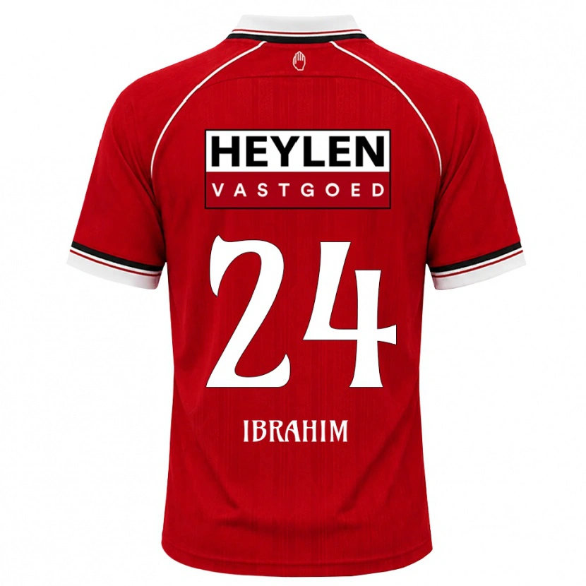 Danxen Hombre Camiseta Aaron Ibrahim #24 Rojo Blanco Negro 1ª Equipación 2026/27 La Camisa