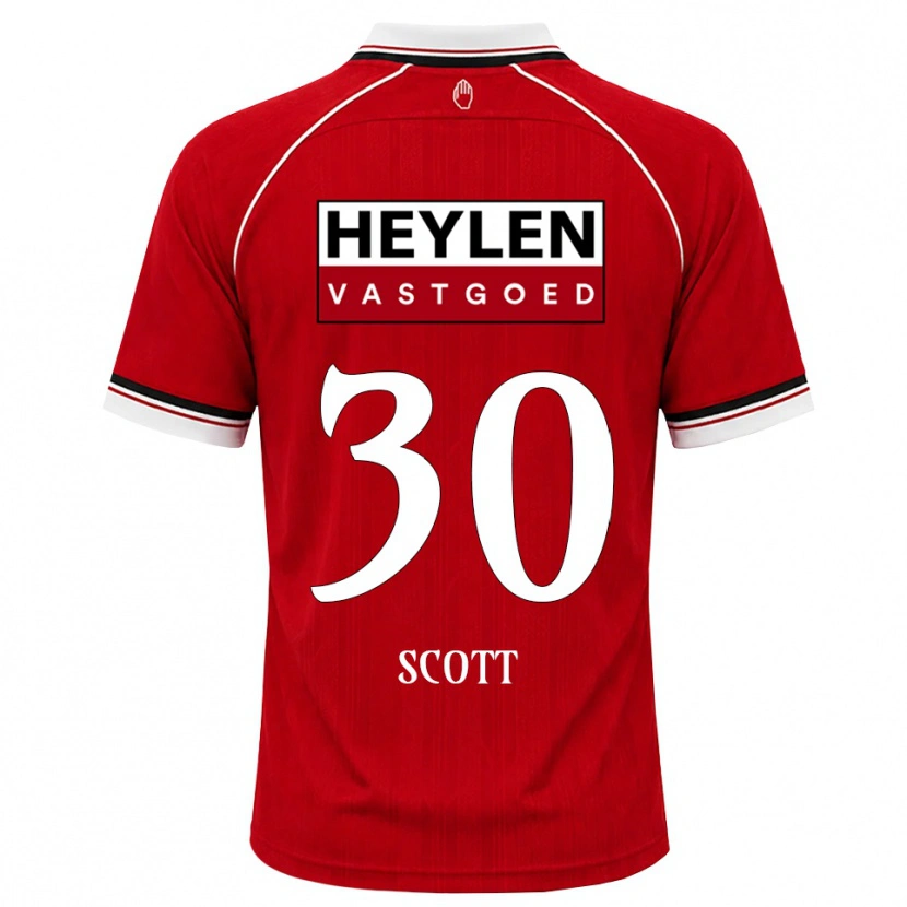 Danxen Hombre Camiseta Christopher Scott #30 Rojo Blanco Negro 1ª Equipación 2026/27 La Camisa