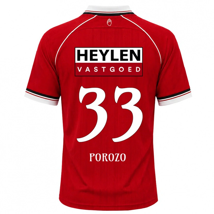 Danxen Hombre Camiseta Snayder Porozo #33 Rojo Blanco Negro 1ª Equipación 2026/27 La Camisa