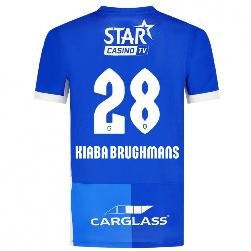 Danxen Hombre Camiseta Lucca Brughmans #28 Azulmedio Azulreal Blanco 1ª Equipación 2026/27 La Camisa