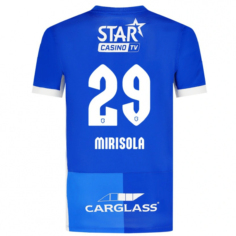 Danxen Hombre Camiseta Robin Mirisola #29 Azulmedio Azulreal Blanco 1ª Equipación 2026/27 La Camisa