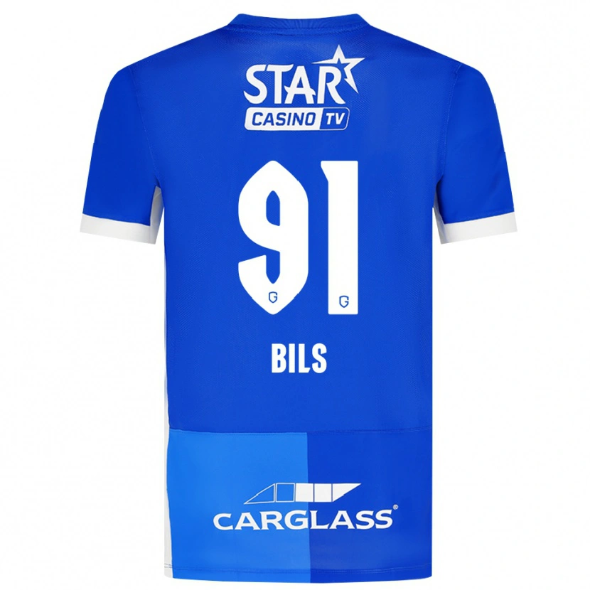 Danxen Hombre Camiseta Elise Bils #91 Azulmedio Azulreal Blanco 1ª Equipación 2026/27 La Camisa