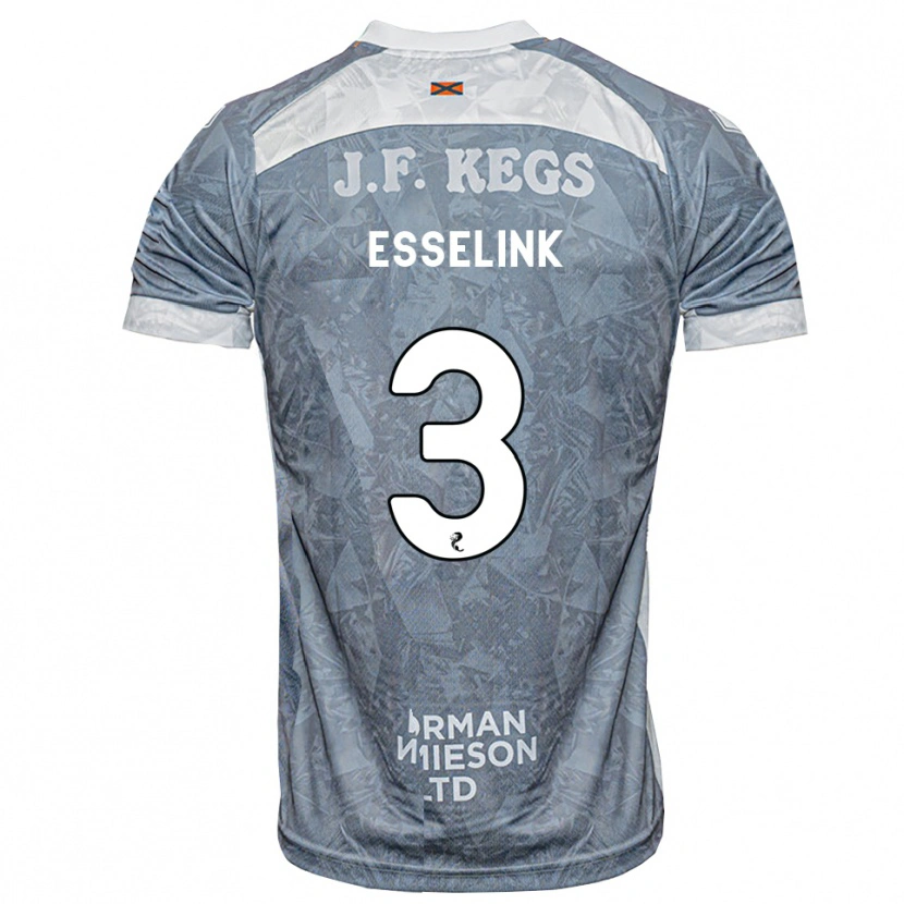Danxen Hombre Camiseta Bert Esselink #3 Gris Pizarra Claro 2ª Equipación 2026/27 La Camisa