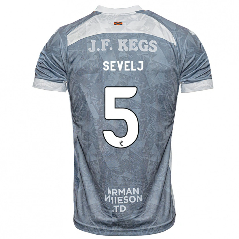 Danxen Hombre Camiseta Vicko Sevelj #5 Gris Pizarra Claro 2ª Equipación 2026/27 La Camisa