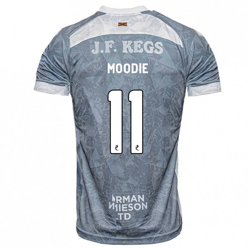 Danxen Hombre Camiseta Alix Moodie #11 Gris Pizarra Claro 2ª Equipación 2026/27 La Camisa