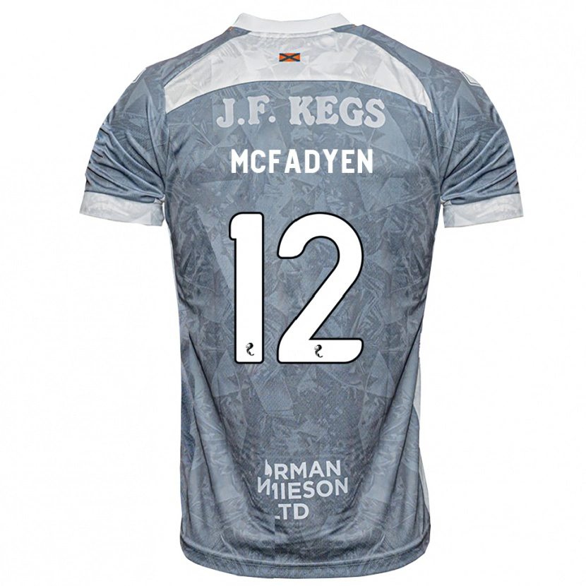 Danxen Hombre Camiseta Stacey Mcfadyen #12 Gris Pizarra Claro 2ª Equipación 2026/27 La Camisa