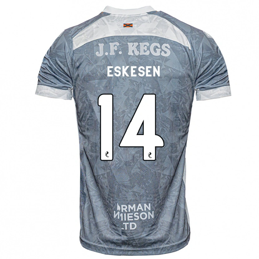 Danxen Hombre Camiseta Julius Eskesen #14 Gris Pizarra Claro 2ª Equipación 2026/27 La Camisa