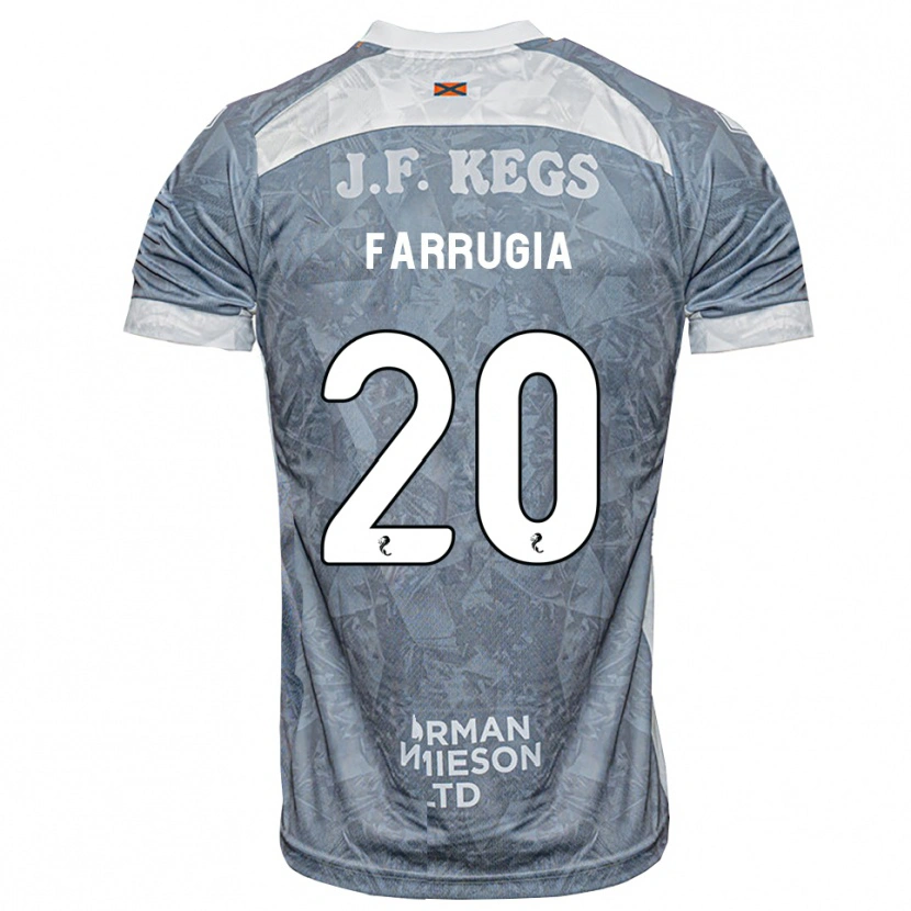Danxen Hombre Camiseta Neil Farrugia #20 Gris Pizarra Claro 2ª Equipación 2026/27 La Camisa