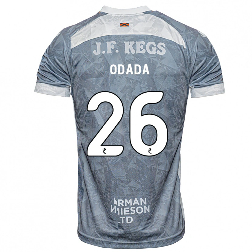 Danxen Hombre Camiseta Richard Odada #26 Gris Pizarra Claro 2ª Equipación 2026/27 La Camisa