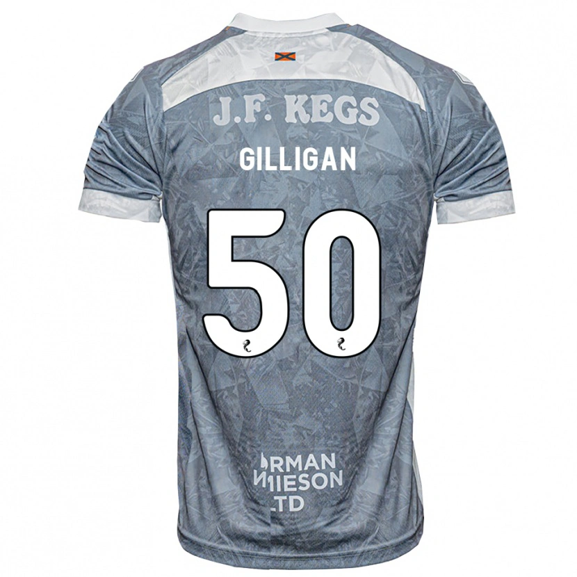 Danxen Hombre Camiseta Keir Gilligan #50 Gris Pizarra Claro 2ª Equipación 2026/27 La Camisa