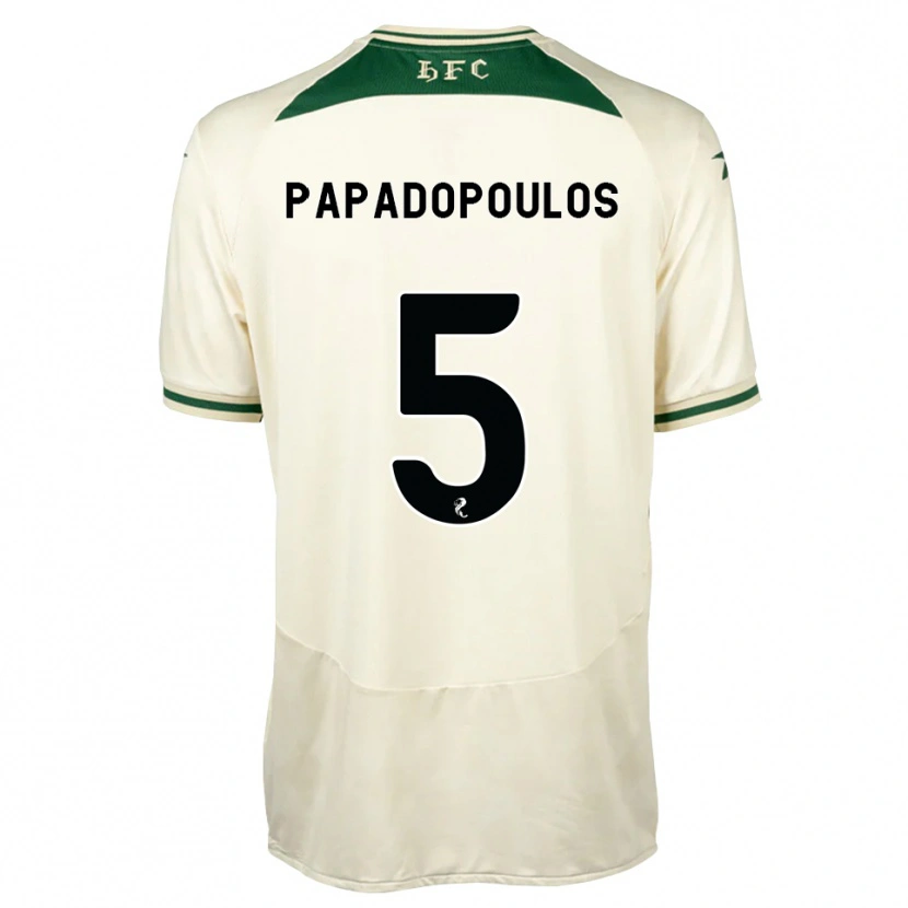 Danxen Hombre Camiseta Stacey Papadopoulos #5 Blanco Verde Bosque 2ª Equipación 2026/27 La Camisa