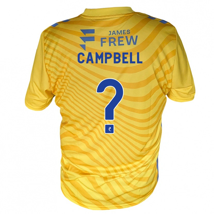Danxen Hombre Camiseta Jillian Campbell #0 Azul Real Amarillo 2ª Equipación 2026/27 La Camisa