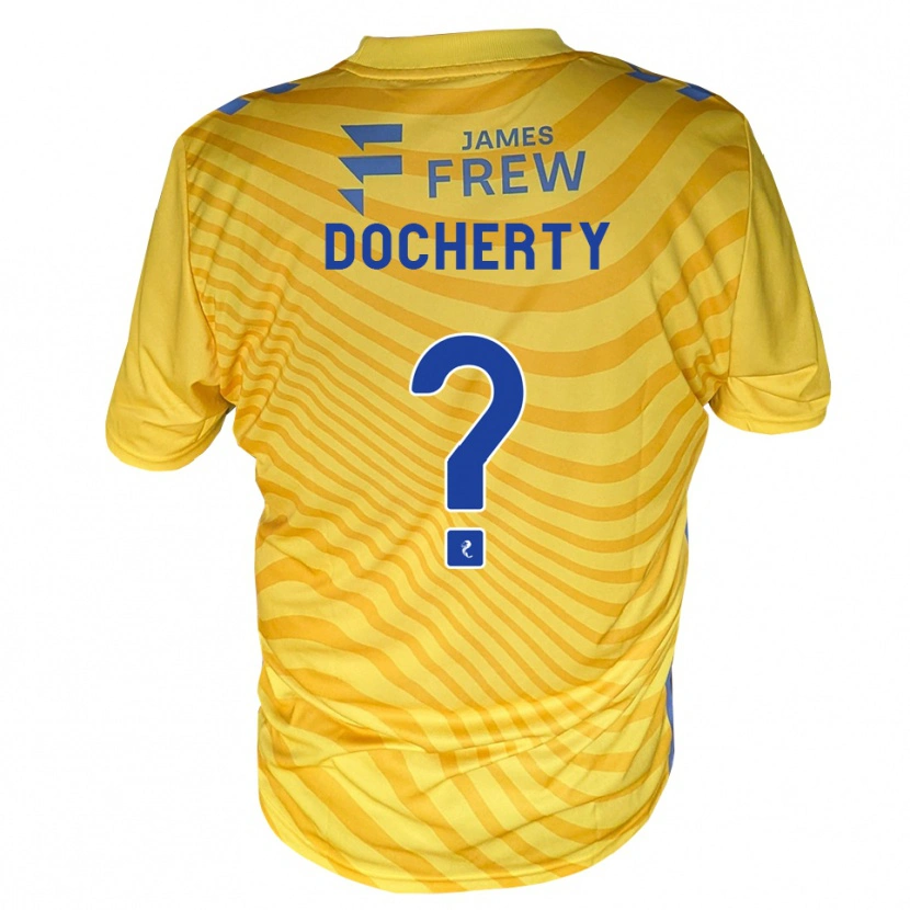 Danxen Hombre Camiseta Clare Docherty #0 Azul Real Amarillo 2ª Equipación 2026/27 La Camisa