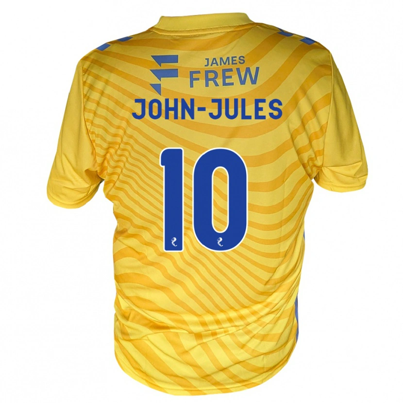 Danxen Hombre Camiseta Tyreece John-Jules #10 Azul Real Amarillo 2ª Equipación 2026/27 La Camisa
