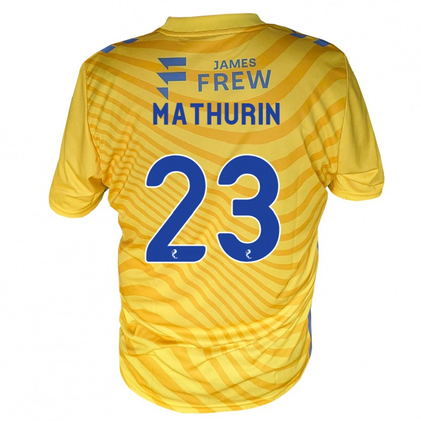 Danxen Hombre Camiseta Roshaun Mathurin #23 Azul Real Amarillo 2ª Equipación 2026/27 La Camisa