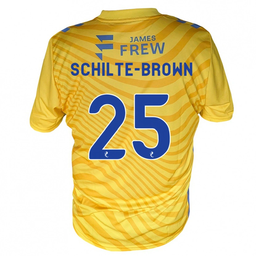 Danxen Hombre Camiseta Ethan Schilte-Brown #25 Azul Real Amarillo 2ª Equipación 2026/27 La Camisa