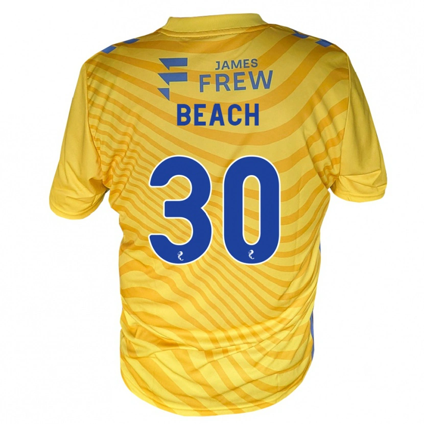 Danxen Hombre Camiseta Eddie Beach #30 Azul Real Amarillo 2ª Equipación 2026/27 La Camisa