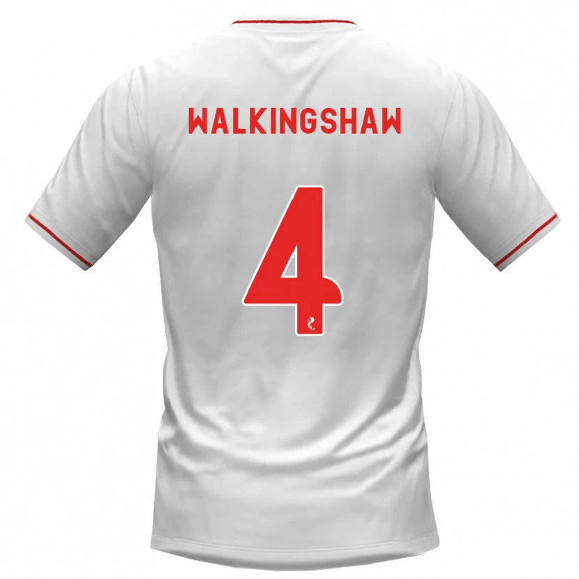 Danxen Hombre Camiseta Rachel Walkingshaw #4 Blanco Rojo 2ª Equipación 2026/27 La Camisa