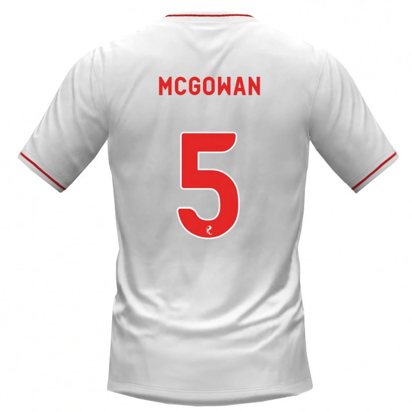 Danxen Hombre Camiseta Ryan Mcgowan #5 Blanco Rojo 2ª Equipación 2026/27 La Camisa
