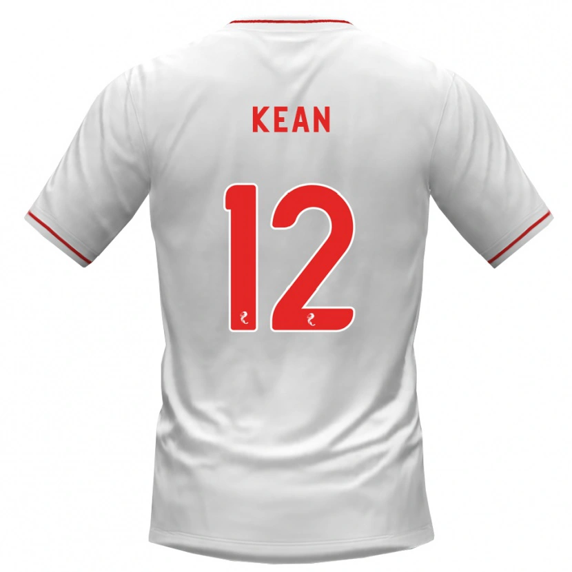 Danxen Hombre Camiseta Chloe Kean #12 Blanco Rojo 2ª Equipación 2026/27 La Camisa