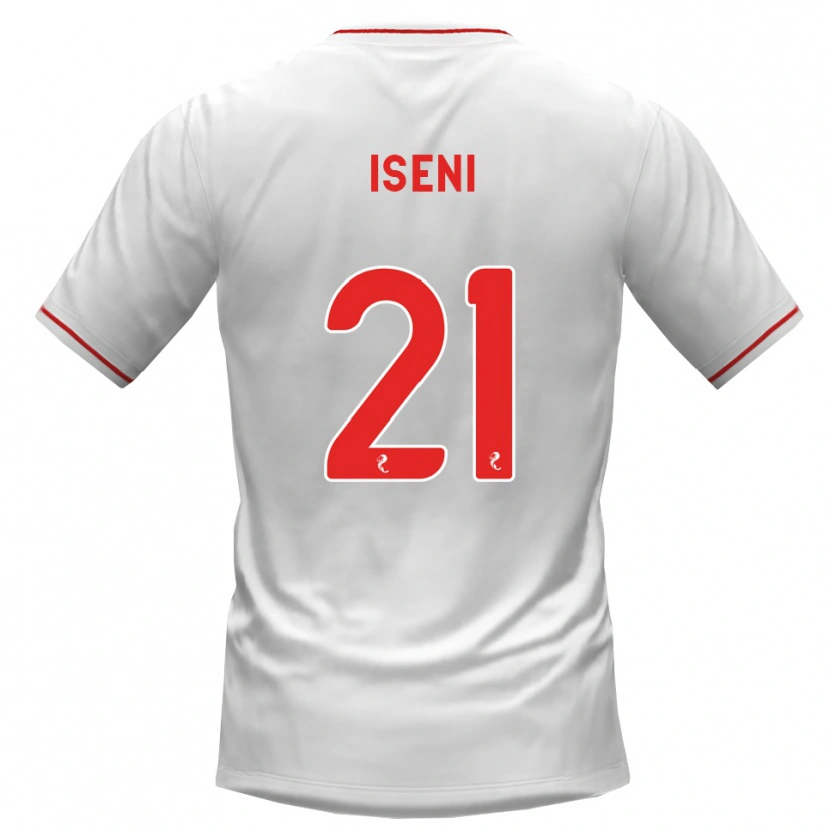 Danxen Hombre Camiseta Besir Iseni #21 Blanco Rojo 2ª Equipación 2026/27 La Camisa