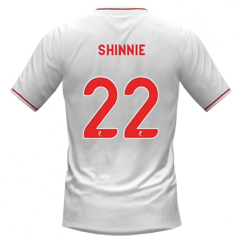 Danxen Hombre Camiseta Andrew Shinnie #22 Blanco Rojo 2ª Equipación 2026/27 La Camisa