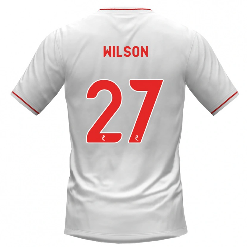 Danxen Hombre Camiseta Danny Wilson #27 Blanco Rojo 2ª Equipación 2026/27 La Camisa