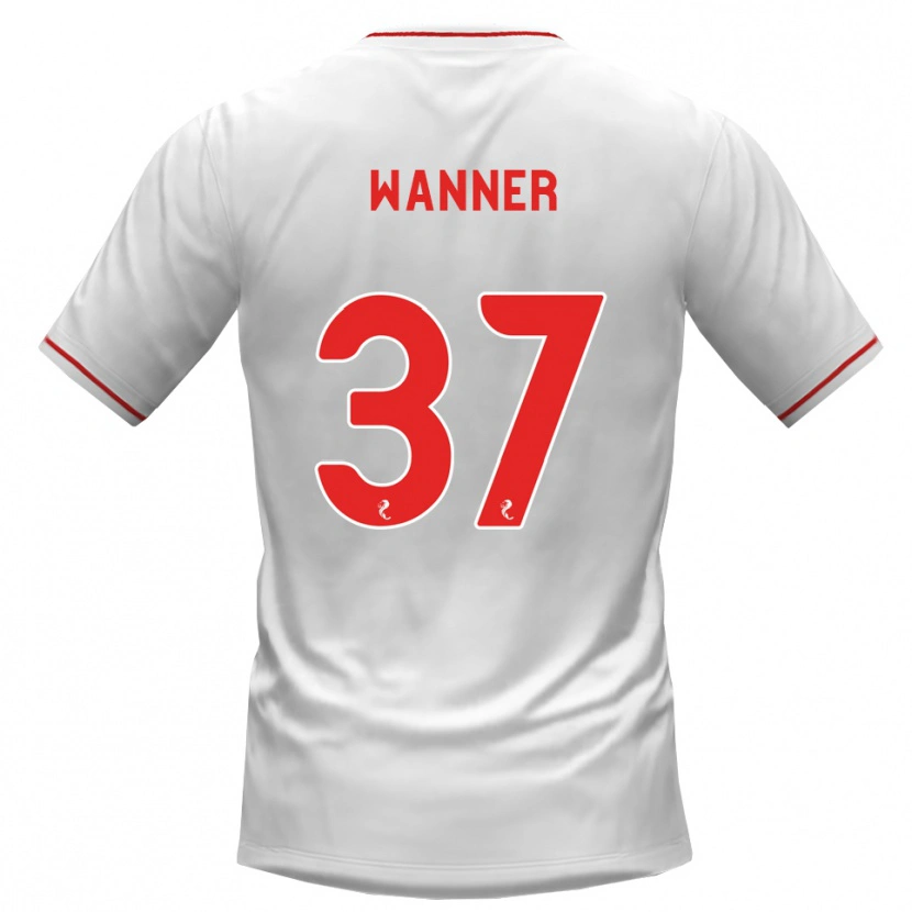Danxen Hombre Camiseta Jannik Wanner #37 Blanco Rojo 2ª Equipación 2026/27 La Camisa