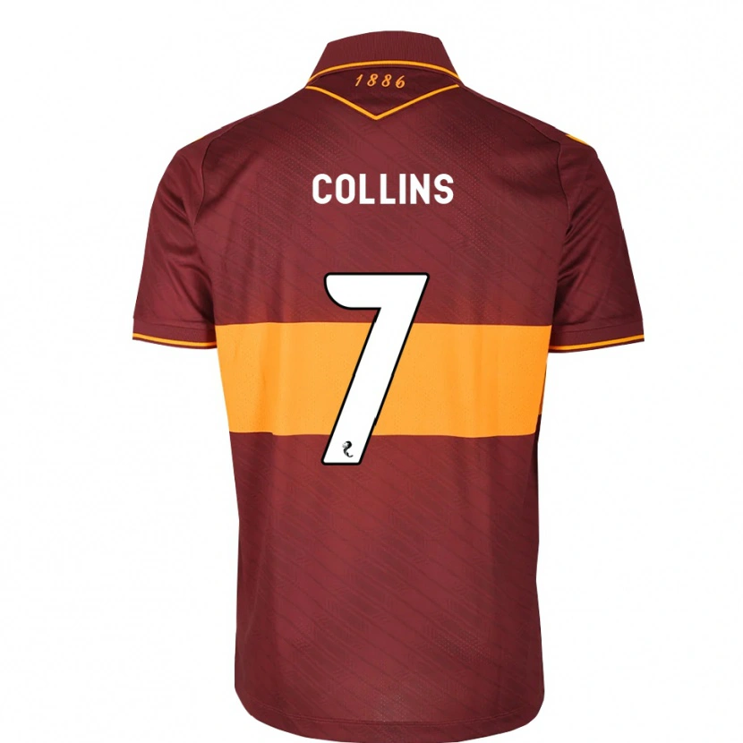 Danxen Hombre Camiseta Bailley Collins #7 Naranja Granate 2ª Equipación 2026/27 La Camisa