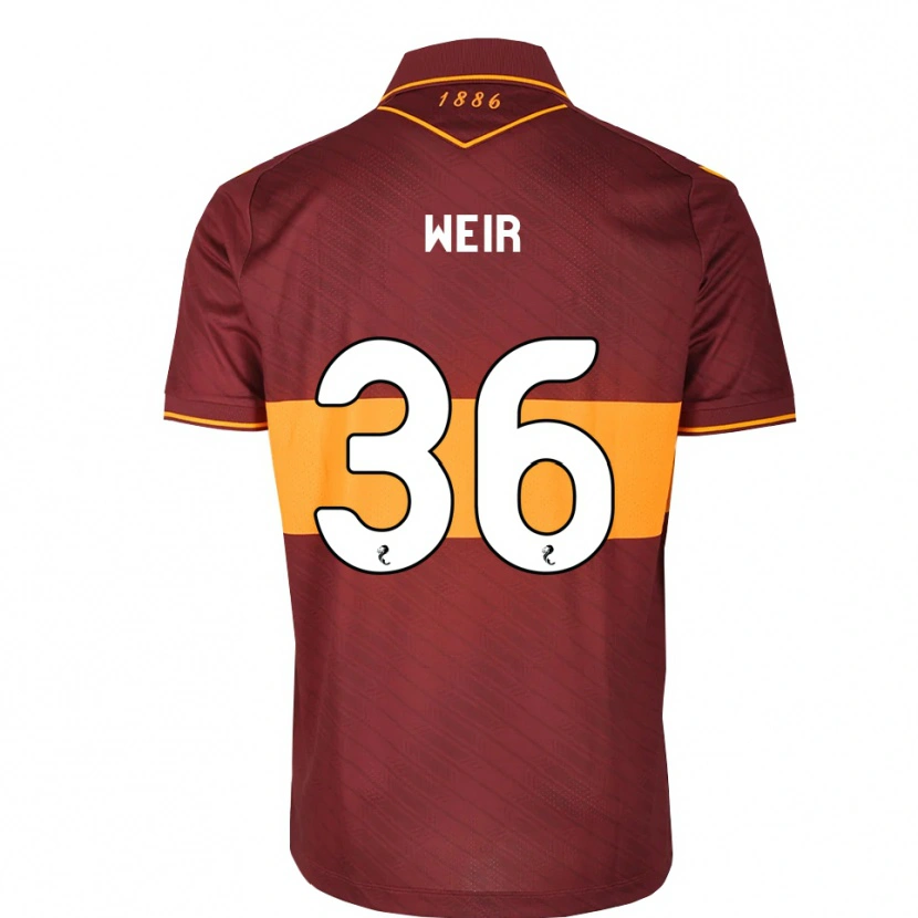 Danxen Hombre Camiseta Lucas Weir #36 Naranja Granate 2ª Equipación 2026/27 La Camisa