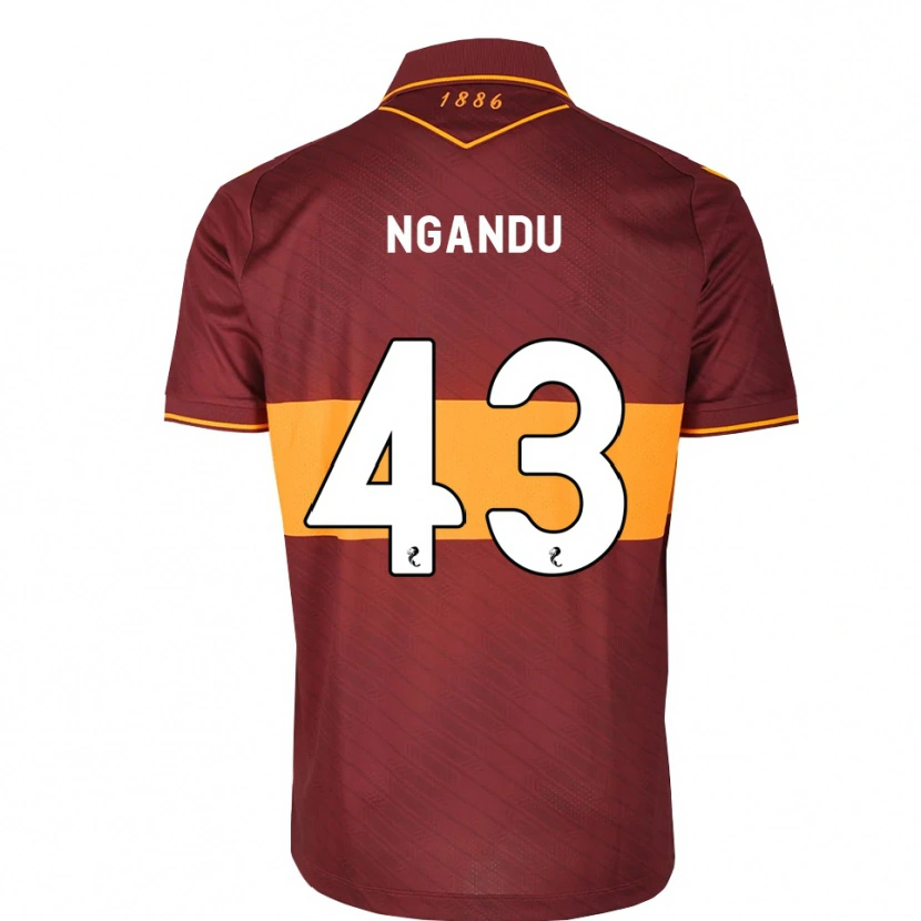 Danxen Hombre Camiseta Samuel Ngandu #43 Naranja Granate 2ª Equipación 2026/27 La Camisa