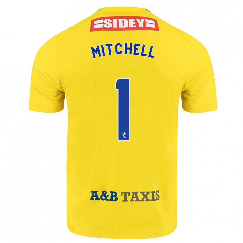 Danxen Hombre Camiseta Ellie Mitchell #1 Amarillo Azul Negro 2ª Equipación 2026/27 La Camisa
