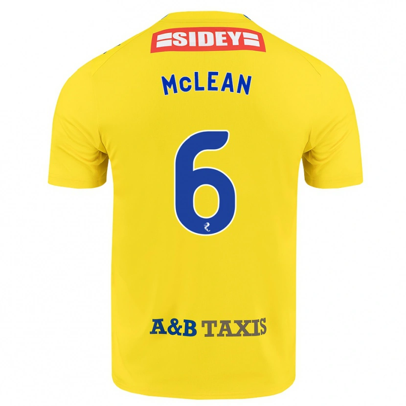 Danxen Hombre Camiseta Elvie Mclean #6 Amarillo Azul Negro 2ª Equipación 2026/27 La Camisa