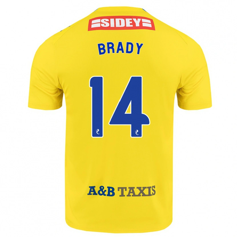 Danxen Hombre Camiseta Scarlett Brady #14 Amarillo Azul Negro 2ª Equipación 2026/27 La Camisa