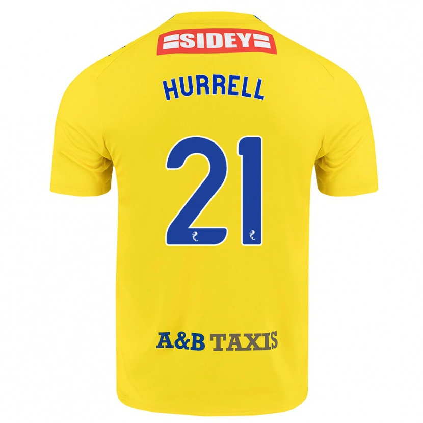 Danxen Hombre Camiseta Olivia Hurrell #21 Amarillo Azul Negro 2ª Equipación 2026/27 La Camisa