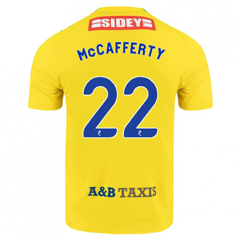Danxen Hombre Camiseta Eirinn Mccafferty #22 Amarillo Azul Negro 2ª Equipación 2026/27 La Camisa