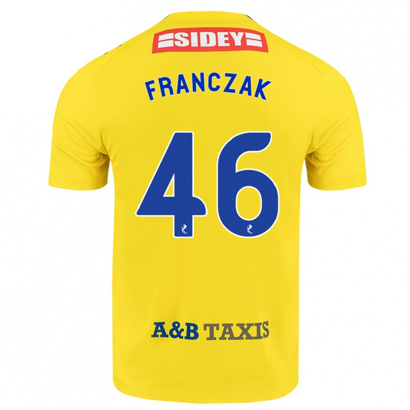 Danxen Hombre Camiseta Franciszek Franczak #46 Amarillo Azul Negro 2ª Equipación 2026/27 La Camisa