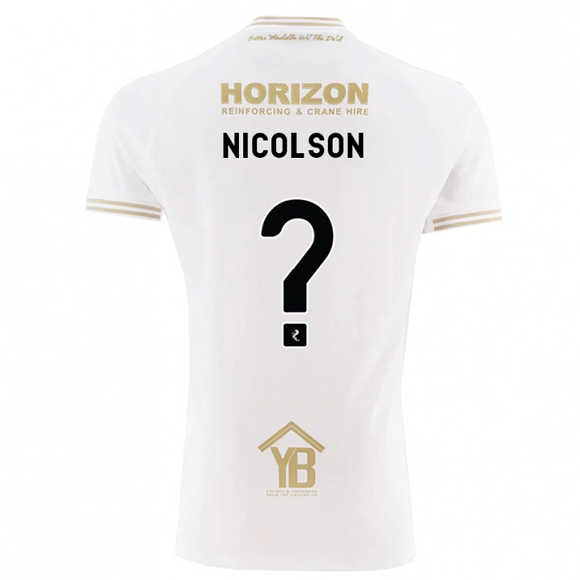 Danxen Hombre Camiseta Amanda Nicolson #0 Trigo Blanco 2ª Equipación 2026/27 La Camisa