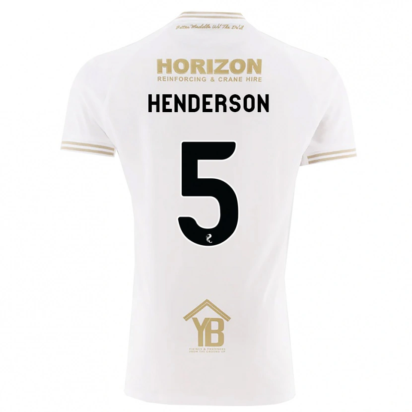 Danxen Hombre Camiseta Liam Henderson #5 Trigo Blanco 2ª Equipación 2026/27 La Camisa