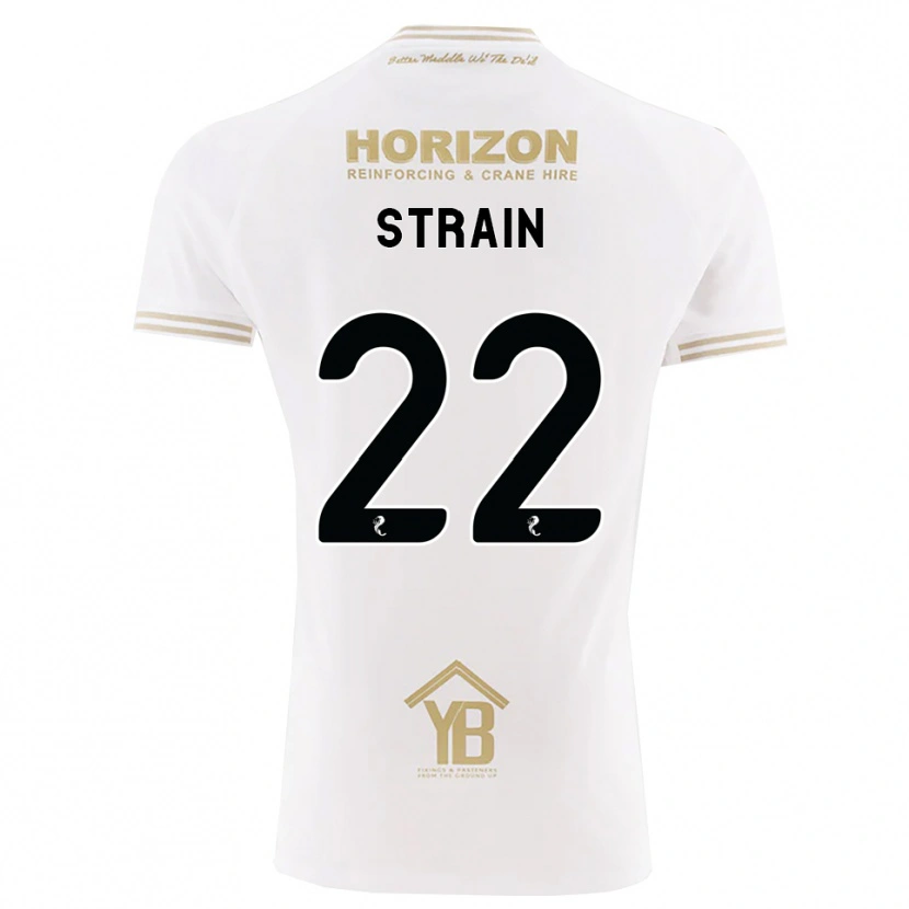 Danxen Hombre Camiseta Ryan Strain #22 Trigo Blanco 2ª Equipación 2026/27 La Camisa