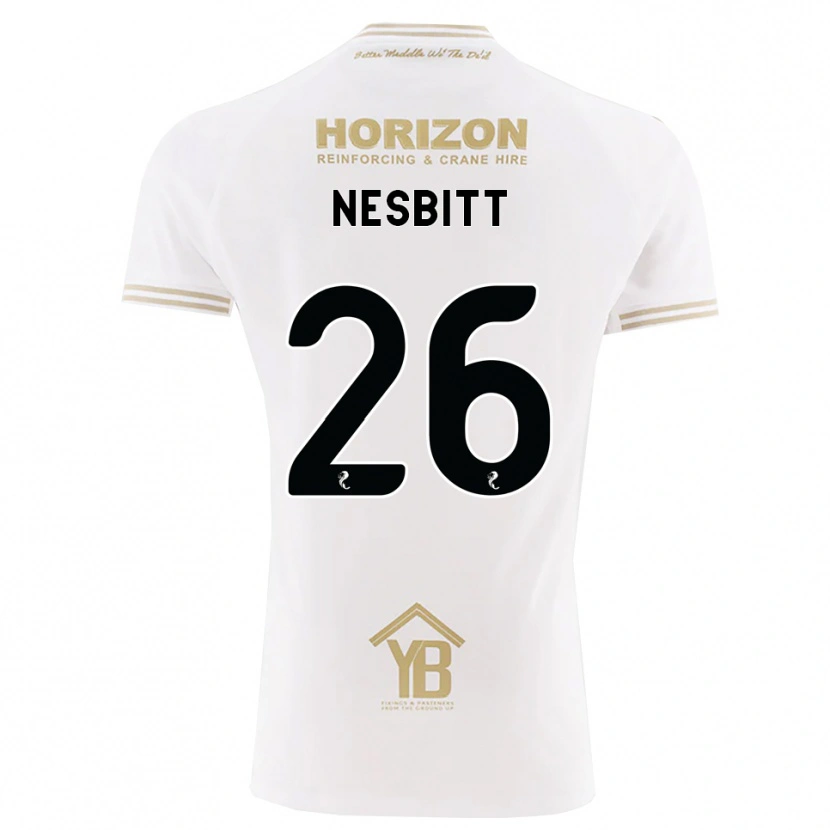 Danxen Hombre Camiseta Aidan Nesbitt #26 Trigo Blanco 2ª Equipación 2026/27 La Camisa
