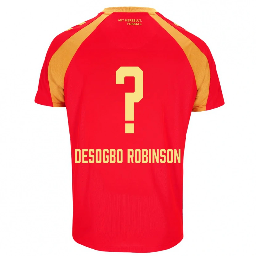 Danxen Hombre Camiseta Jermaine Desogbo Robinson #0 Rojo Naranja Negro 2ª Equipación 2026/27 La Camisa