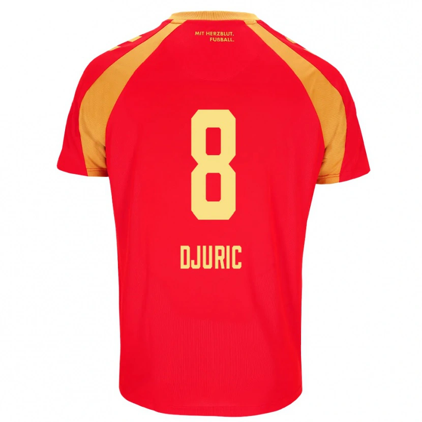 Danxen Hombre Camiseta Luka Duric #8 Rojo Naranja Negro 2ª Equipación 2026/27 La Camisa