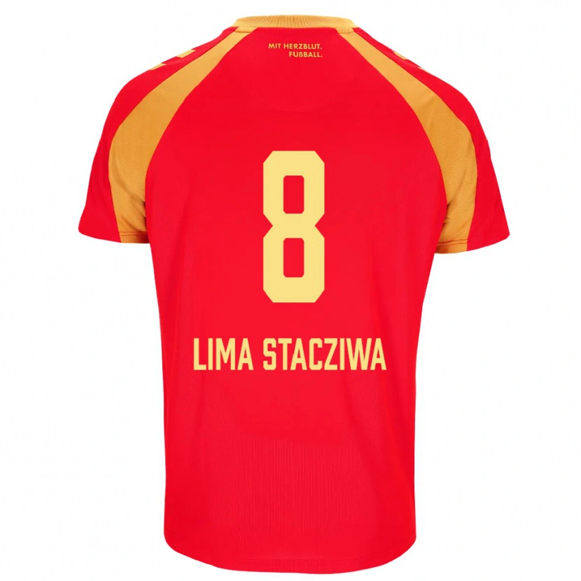 Danxen Hombre Camiseta Neo Lima Stacziwa #8 Rojo Naranja Negro 2ª Equipación 2026/27 La Camisa