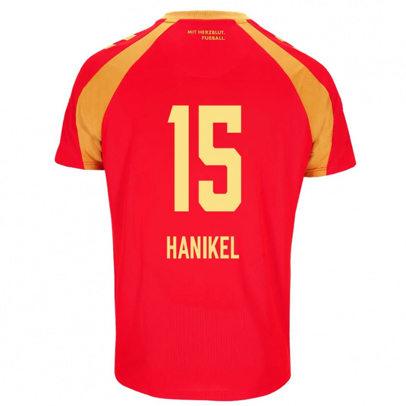 Danxen Hombre Camiseta Maximilian Hanikel #15 Rojo Naranja Negro 2ª Equipación 2026/27 La Camisa