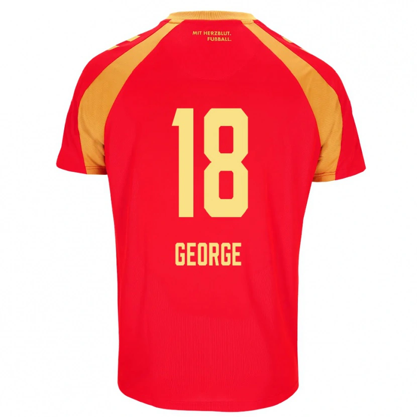 Danxen Hombre Camiseta Kayonte Kaheim Karim George #18 Rojo Naranja Negro 2ª Equipación 2026/27 La Camisa